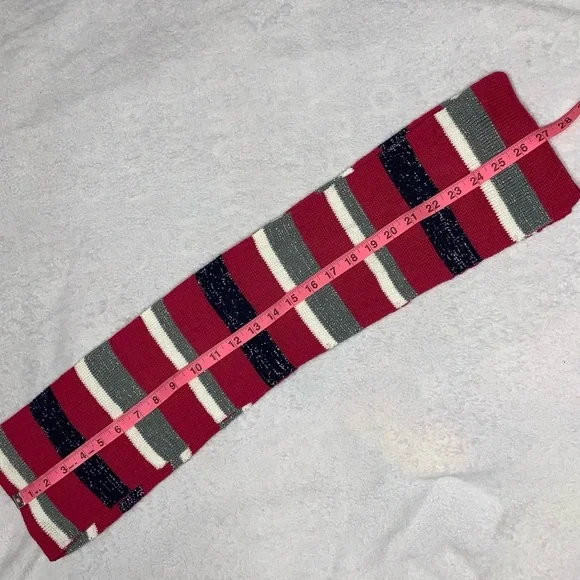 Nautica NWT Kids Metallic Accented Striped Scarf - Picture 3 of 5